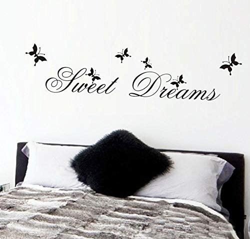 Wandaufkleber Aufkleber Wandbild für Mädchen Jungen Vinyl für Home Art Decor Zitate Sweet Dream 27x120cm