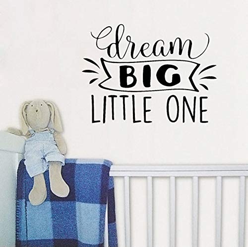 AIPIOR Dream Big Kids Art Zitat PVC Home Decor Wandaufkleber Kinderzimmer 58x43cm