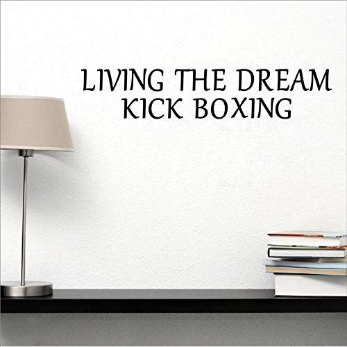 Kickboxen Aufkleber Living The Dream Vinyl Aufkleber Decals Gym Art Decor Wandtattoo 56X56 Cm