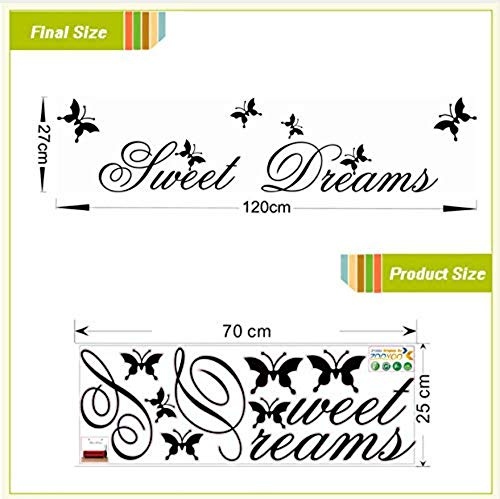 Wandtattoos selbstklebende Wandtattoos wasserdichte Wandtattoos Sweet Dreams Wandtattoos Schlafzimmer Dekoration DIY Abziehbilder Zitate Mural Arts Printing Pvc Poster