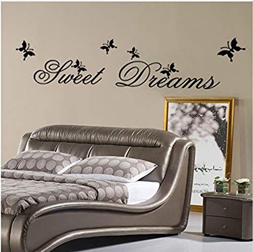 Wandtattoos selbstklebende Wandtattoos wasserdichte Wandtattoos Sweet Dreams Wandtattoos Schlafzimmer Dekoration DIY Abziehbilder Zitate Mural Arts Printing Pvc Poster