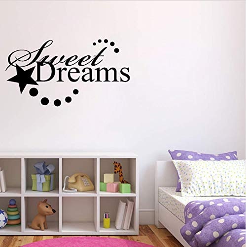 HLZLA Wohnkultur Sweet Dreams Art Decal PVC Wandaufkleber Für Schlafzimmer 75x40cm