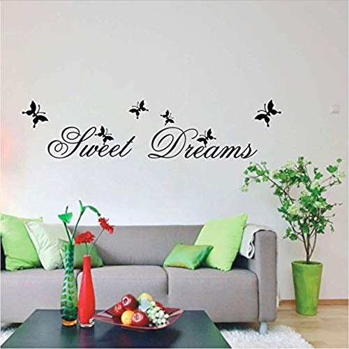 Wandtattoos selbstklebende Wandtattoos wasserdichte Wandtattoos Sweet Dream Quotes Wandtattoos Vinyl Hauptdekorationen Wohnzimmer Wandtattoo Kinderzimmer Wandtattoos Mural Arts Poster Wallpa