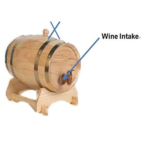 Dream Holz 25L Eichenfass Holzfass für Speicher oder Alterung Wein & Spirituosen Wein Barrels Wein Halter weiß