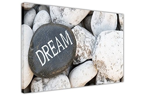 CANVAS IT UP Leinwand Dark Dream Stone Zitat Wand Art Prints Zimmer Dekoration Artwork Bilder Größe: 101,6 x 76,2 cm (101 x 76 cm)