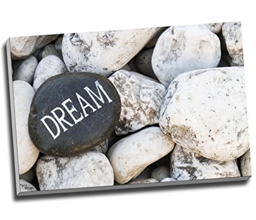 Dream Stein Zitat Wall Art Print auf Leinwand Bild Kunstdruck auf Leinwand groß A1 76,2 x 50,8 cm (76.2 cm x 50.8 cm)