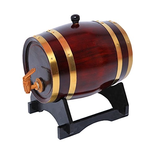 Dream Holz 20L Eichenfass Holzfass für Speicher oder Alterung Wein & Spirituosen Wein Barrels Wein Halter Retro Color