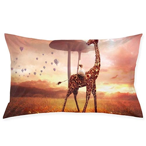 Xukmefat Fantasy Giraffe Dream Art Pillowcase Microfiber...