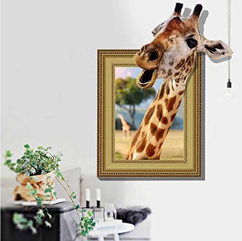 tonywu Wandbild Happy Giraffe Vinyl Home Decor Art Decals DIY Tapete Dekoration Für Kinderzimmer Wandaufkleber 3D