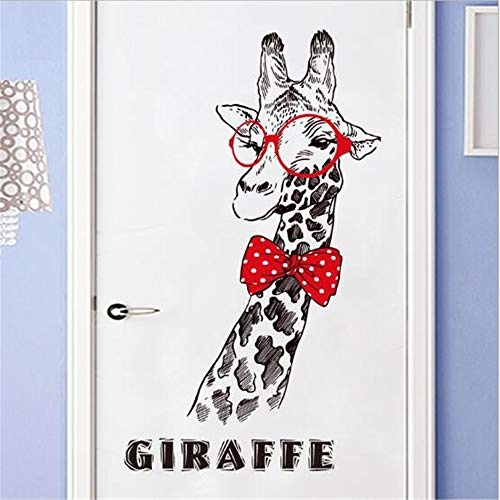 CHLCH Wandtattoo Home Wohnzimmer Schlafzimmer Sofa Hintergrund TV Wanddekor, Giraffe Art 60 * 90