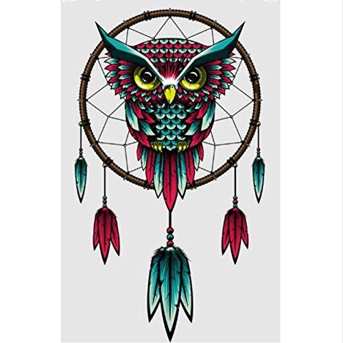 5d diy diamant stickerei kreuzstich harz dream catcher volle runde diamant dekoration zx17,50x70 cm