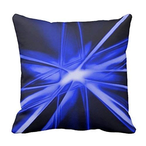 Blue Starlight Abstract Airbrush Art Throw Pillow Cover...