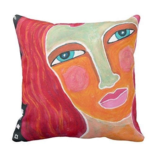 Ginger Throw Pillow Cover-Abstract Art Throw Pillow Cover for Couch Sofa Or Bed Set Cozy Home Decor Size:18 X 18 Inches/45cm x 45cm