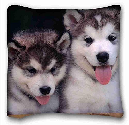 Soft Pillow Case Cover (Animals Pomsky Puppies) Pillow...