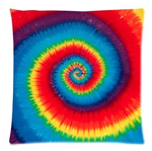 Custom Colorful Tie Dye Throw Pillow Case Cushion Cover - Twin Sides Printing for Couch Sofa Or Bed Set Cozy Home Decor Size:20 X 20 Inches/50cm x 50cm