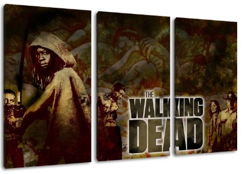 The Walking Dead Motiv, 3-teilig auf Leinwand (Gesamtformat: 120x80 cm), Hochwertiger Kunstdruck als Wandbild. Billiger als ein Ölbild! ACHTUNG KEIN Poster oder Plakat!
