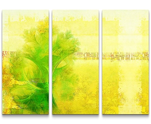 Dreams in Yellow - Leinwanddruck 3 teilig Gesamt: 150x90cm