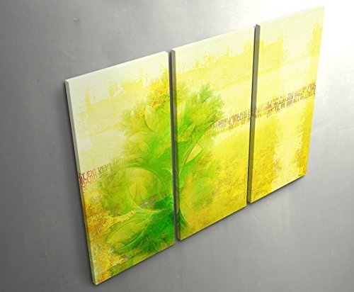 Dreams in Yellow - Leinwanddruck 3 teilig Gesamt: 150x90cm