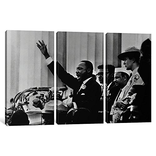 iCanvasART 3-teilig Martin Luther King I Have a Dream Rede Leinwand Print von unbekannten Künstler, 1,5 x 60 x 102 cm