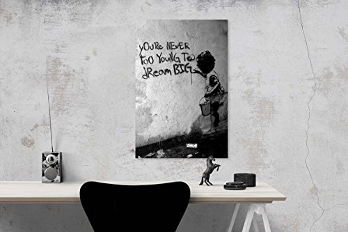 Banksy Dream Big Streetart Posterdruck - Poster in Div. Größen 40x60cm