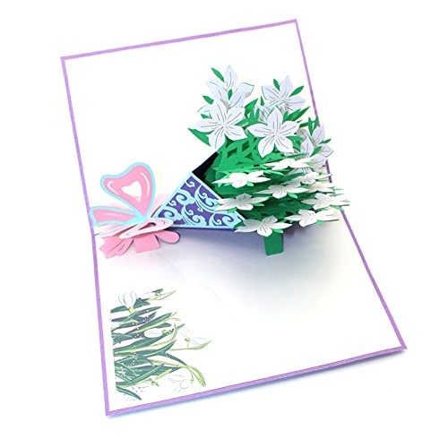 3D-Grußkarte, 3D Hand Rose Blumen Karte Grußkarten Urlaub Weihnachten Segen Card-vier Möglichkeiten für Geburtstage, Partys, Thanksgiving Day, Valentinstag, Hochzeit, Weihnachten