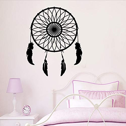 Olivialulu Wandtattoos Indian Dream Catcher Feder Vinyl Aufkleber Wandbild Schlafzimmer Dekor Wandaufkleber Wohnkultur Schlafzimmer Wohnzimmer D702Size Farbe kann angepasst werden