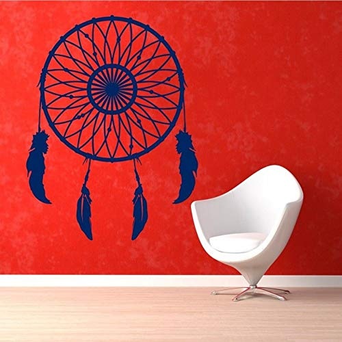 Olivialulu Wandtattoos Indian Dream Catcher Feder Vinyl Aufkleber Wandbild Schlafzimmer Dekor Wandaufkleber Wohnkultur Schlafzimmer Wohnzimmer D702Size Farbe kann angepasst werden