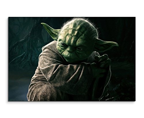 Master Yoda Star Wars Wandbild 120x80cm XXL Bilder und Kunstdrucke auf Leinwand