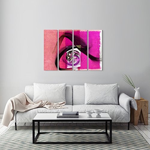 Dreams in Pink 4 teiliges hochwertiges Wandbild auf Leinwand