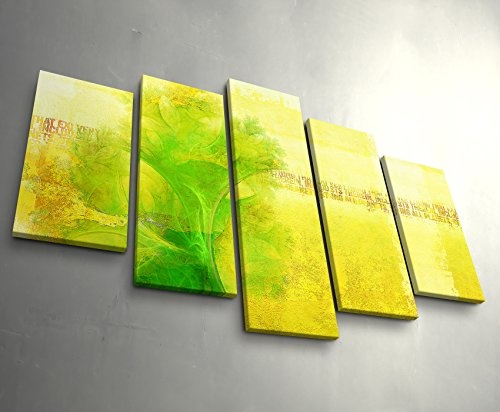 Dreams in Yellow Kunstbild Fotoleinwand 5 Teile Gesamt: 150x100cm