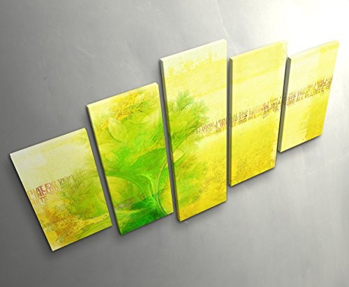 Dreams in Yellow Kunstbild Fotoleinwand 5 Teile Gesamt: 150x100cm