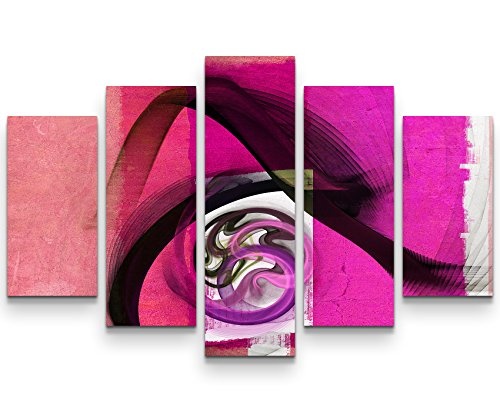 Dreams in Pink Kunstbild Fotoleinwand 5 Teile Gesamt:...