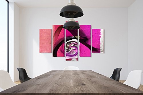 Dreams in Pink Kunstbild Fotoleinwand 5 Teile Gesamt: 150x100cm
