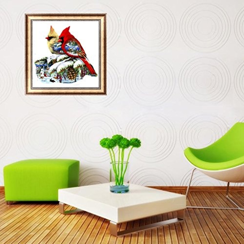 qisuw DIY 5D Diamant-(Vögel) -staron Full Stickerei Strass Gemälde Kreuzstich Colorful Dream Kit Wand Art Decor von Nummer Kits Home Decor