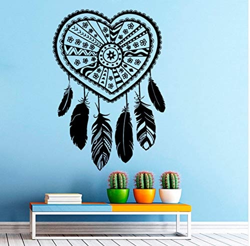 xiaochanmao Art Dream Catcher In Herz Muster Wandaufkleber Amulett Weatern Stil Home Fashion Dekorative Vinyl Wandtattoos Wandbild 60x80 cm