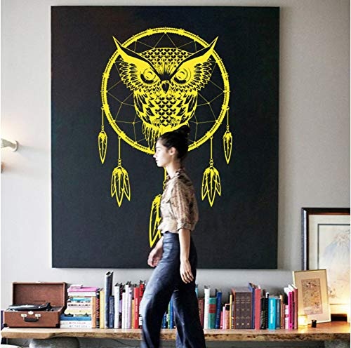 xiaoshuaige Art Design Indian Dream Catcher Decor Wandaufkleber Owl Decals Vinyl Wandbilder Aufkleber Tier Wall Paper Home Decoration 43x76 cm