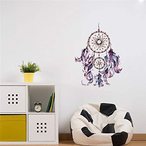 Bunte Feder Wandaufkleber Fangen Monternet Dream Catcher Art Design Aufkleber Dekoration Wohnzimmer Kinderzimmer Tür Aufkleber