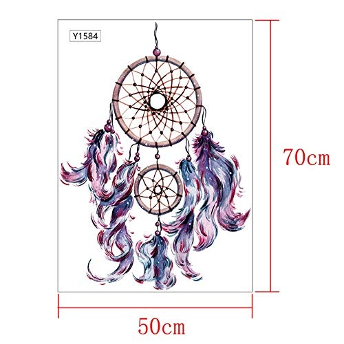 Bunte Feder Wandaufkleber Fangen Monternet Dream Catcher Art Design Aufkleber Dekoration Wohnzimmer Kinderzimmer Tür Aufkleber