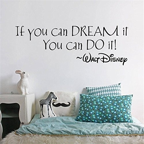 wandaufkleber spruch Wall Quotes Decals Stickers Vinyl If You Can Dream You Can Do It Inspirational Quotes Home Decoration Mural Art For Bedroom Living Home Family