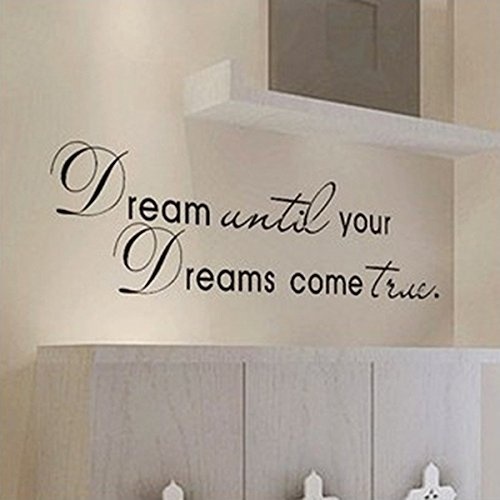 wandaufkleber spruch Wall Quotes Decals Removable Stickers Vinyl Dream Until Your Dreams Come True Home Decor Mural Art For Bedroom Living Home Family
