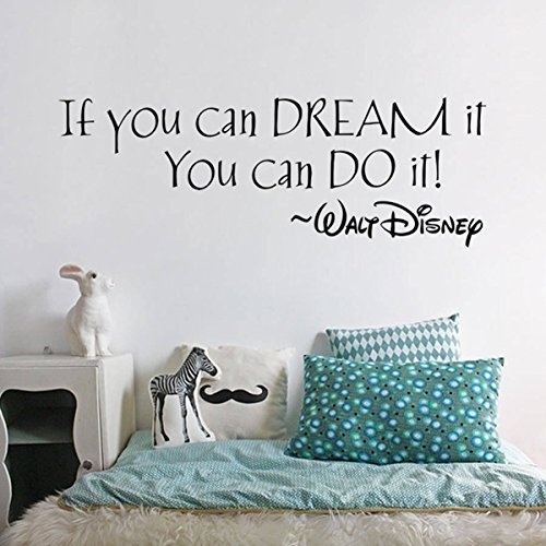 wandaufkleber spruch Wall Quotes Decals Removable Stickers Vinyl If You Can Dream It You Can Do It Inspiring Mural Art For Bedroom Living Home Family