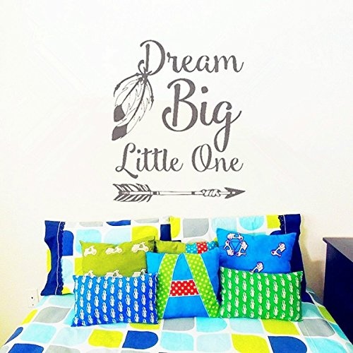 wandaufkleber spruch Wall Quotes Stickers Vinyl Dream Big Little One Home Decor For Baby Nursery Room Kids Room Mural Art For Bedroom Living Home Family