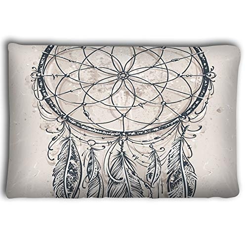 Mizongxia Pillow Cases Dream Catcher Art Traditional Indian Grunge Vector Illustration 20 * 30inch