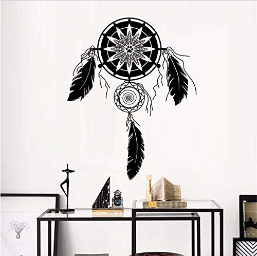 Gwgdjk  Art Decor Aufkleber Aufkleber Dream Catcherr Catcher Dream Feather Circle Amulet Indien Vinyl Wasserdichte Tapete