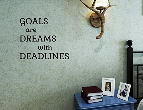 wandaufkleber 3d schlafzimmer 24X24 Goals Are Dreams With...