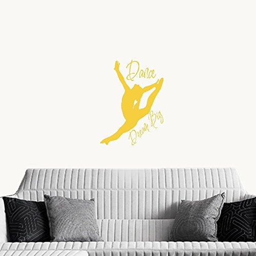 wandaufkleber 3d schlafzimmer 24X24 Dance Girl Silhoutte Dream Big Wall Decal Sticker Gymnastics Art Mural Home Decor Quote Wall Decal Sticker Art Mural Home Decor Quote For Bedroom Living Room