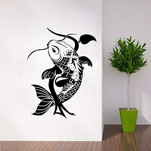 Your boy-HT Home Deocr Fisch Traditionelle japanische Tier Classic Vinyl Wandtattoo Removable Fish Wall Art Murals Tier Wallpaper 42X55Cm