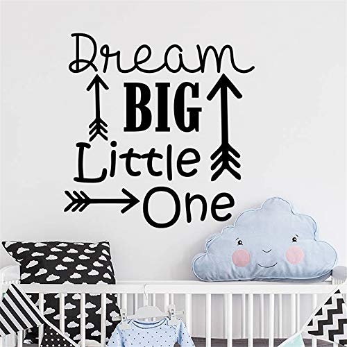 wandaufkleber Art Dream Big Little Art Zitat Kinderzimmer...