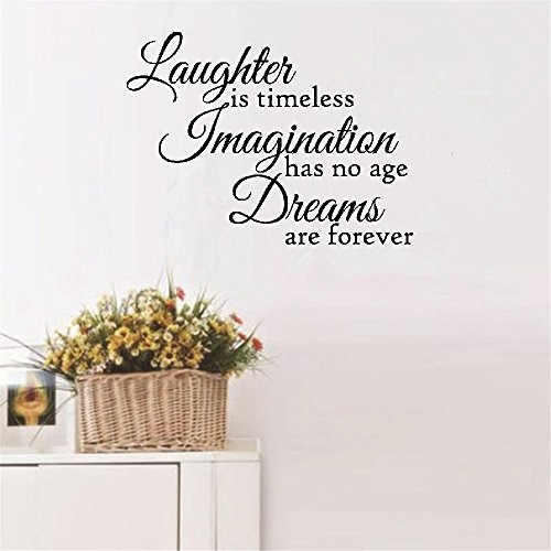 Wandaufkleber Schlafzimmer Wall Stickers Art Decor Decals Laughter Is Timeless Imagination Has No Age Dreams Are Forever