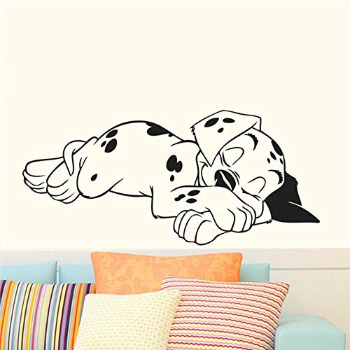 Cartoon Sweet Dream Dogs Wall Stickers for Kids Rooms Nursery Decor Pet Puppy Vinyl Wall Decals Diy Mural Poster Art